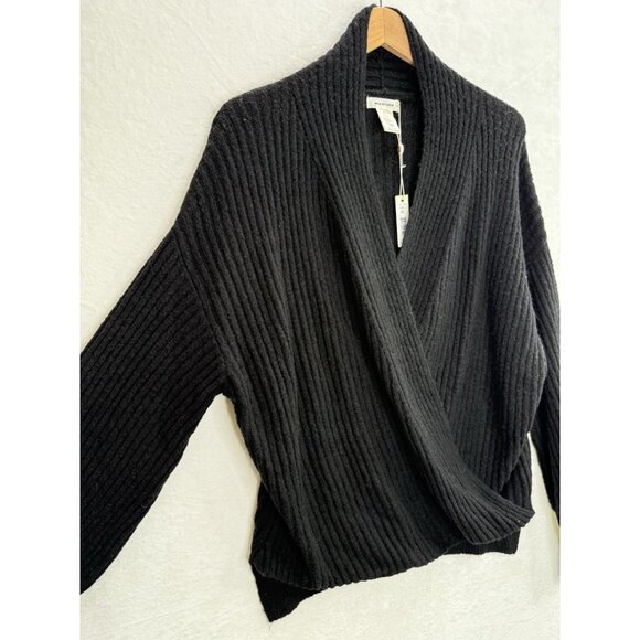 Max Studio Women's Black Wrap Style Sweater Size XL NWT - Picture 3 of 6